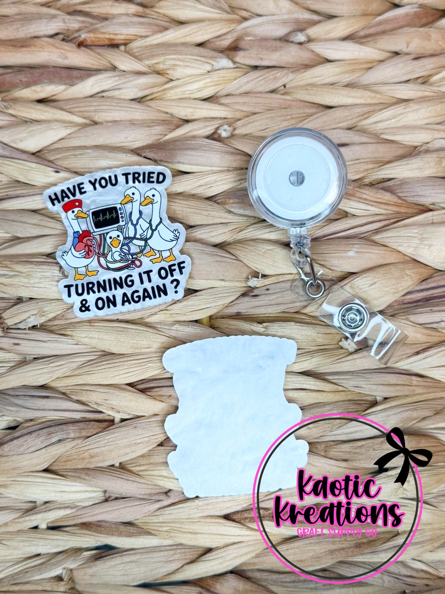 *CUSTOM* FLATBACK ACRYLIC HAVE YOU TRIED TURNING IT ON AND OFF AGAIN F364 (1ct)