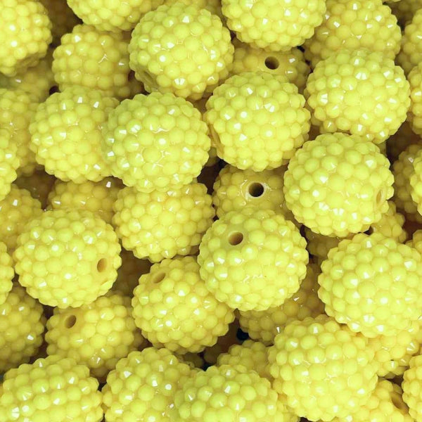 20MM JELLY RHINESTONE ACRYLIC YELLOW (1ct)
