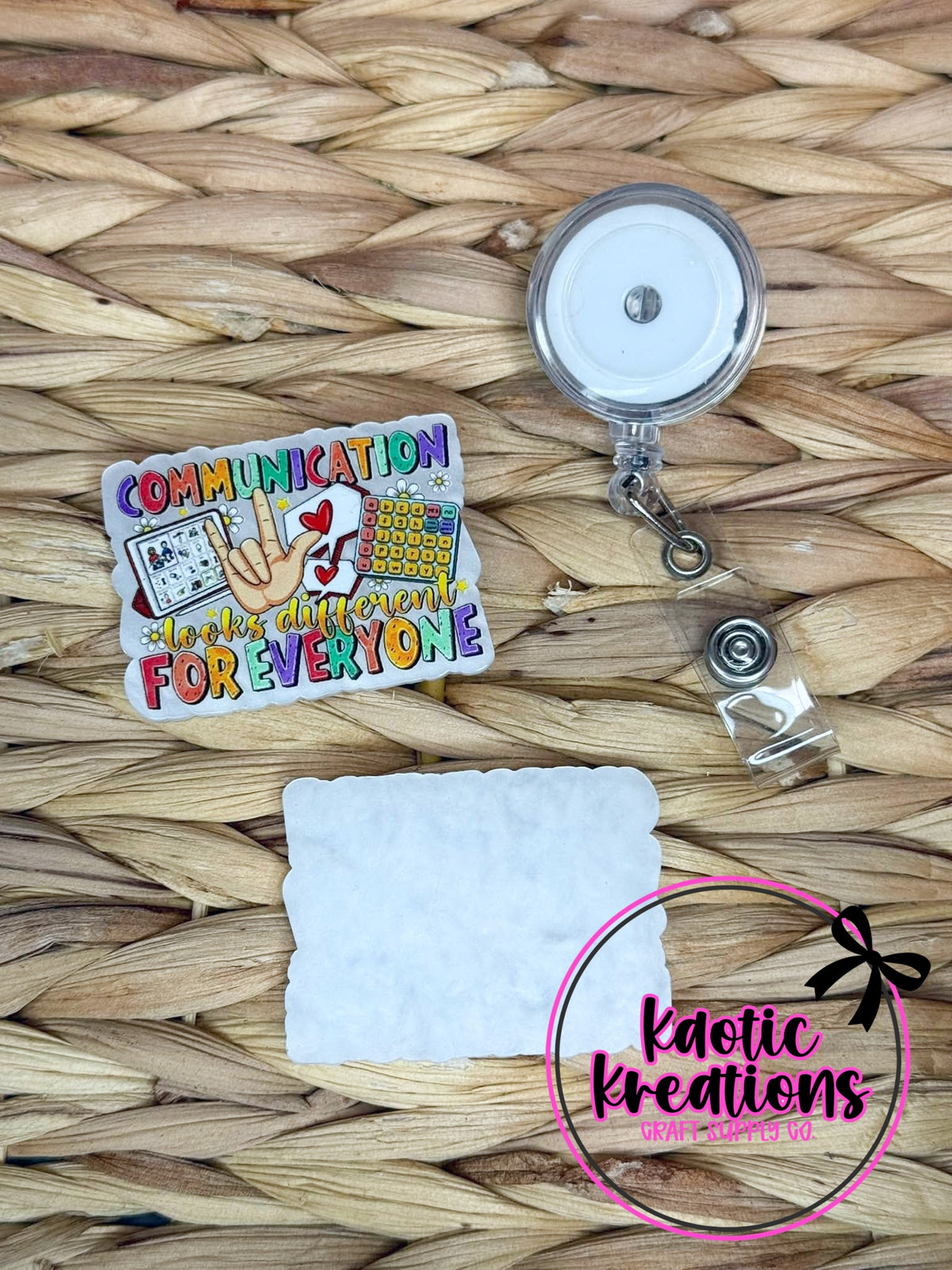 *CUSTOM* FLATBACK ACRYLIC COMMUNICATION LOOKS DIFFERENT FOR EVERYONE F28 (1ct)