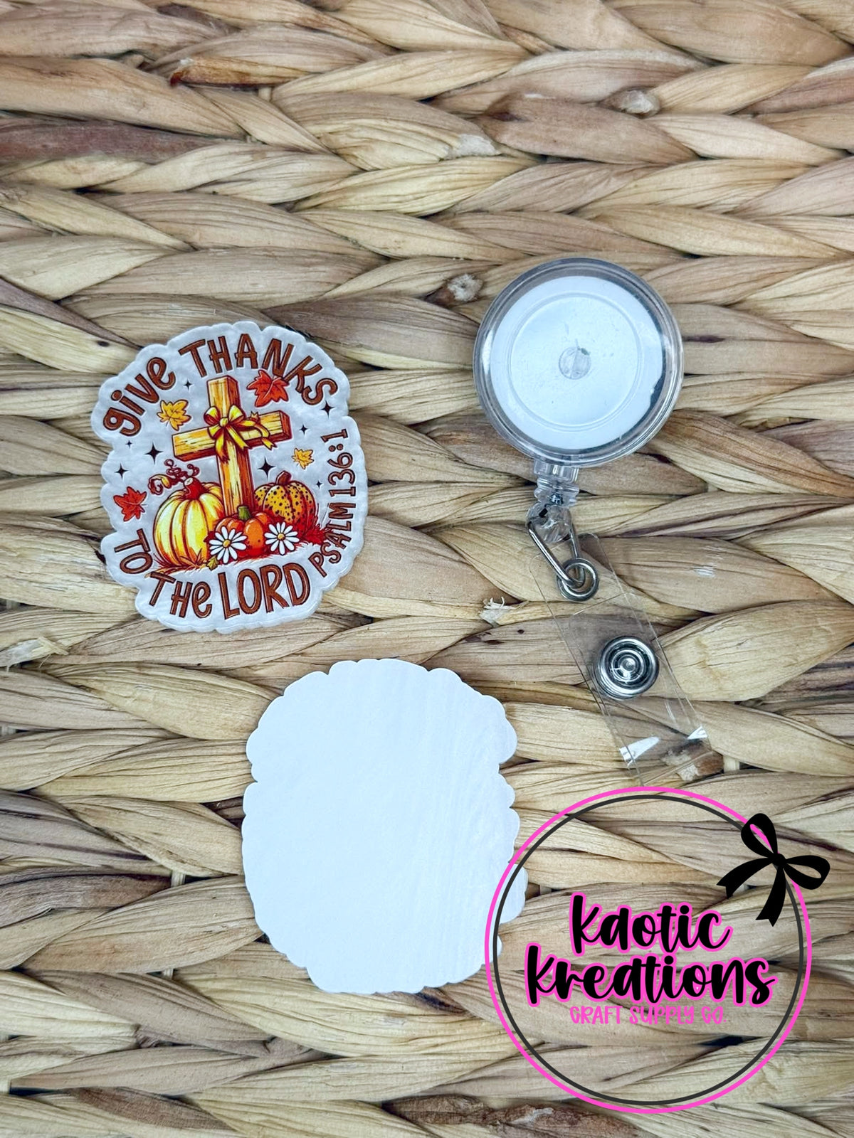 *CUSTOM* FLATBACK ACRYLIC GIVE THANKS TO THE LORD F55 (1ct)