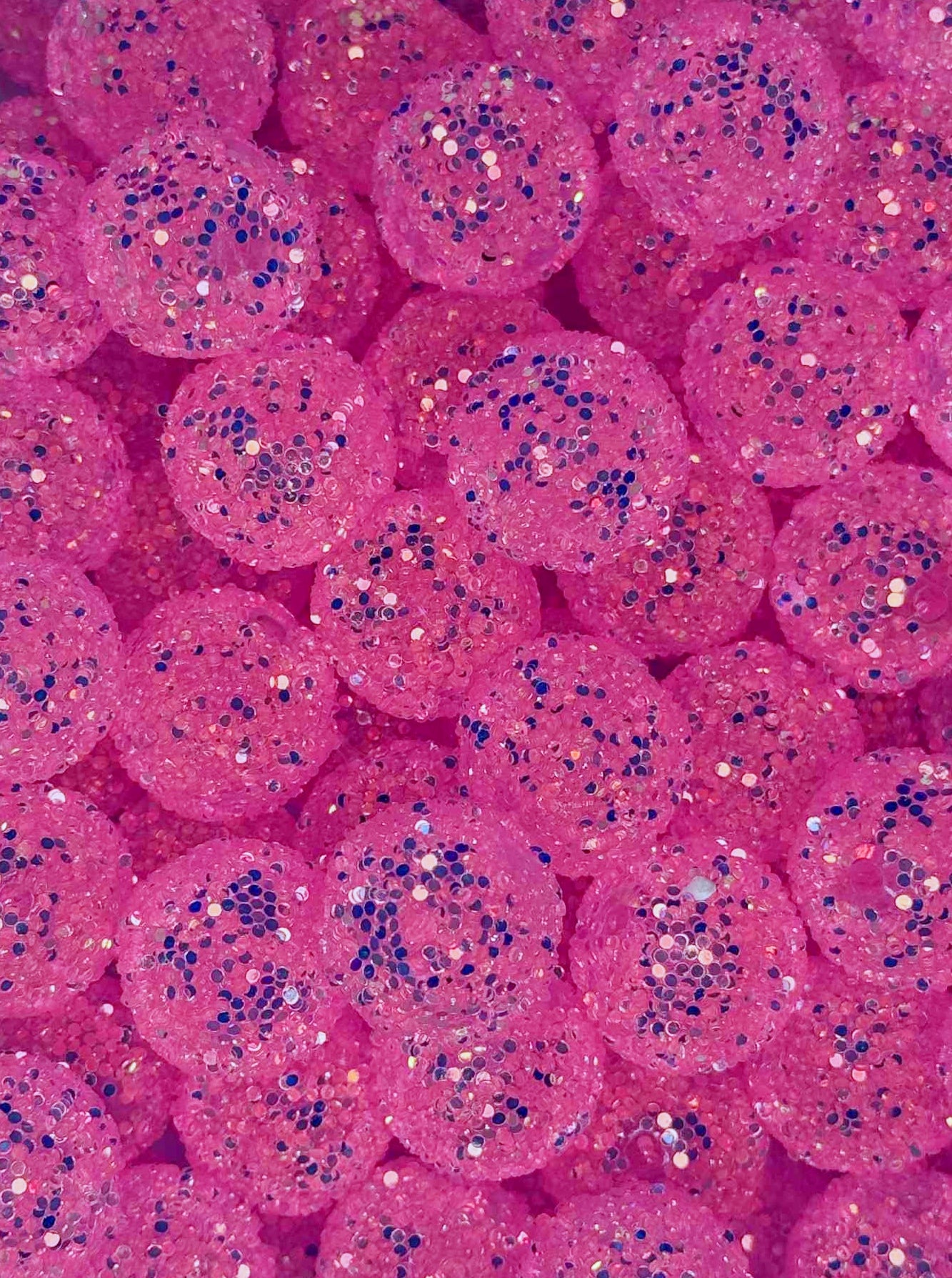 S1 20MM SUGAR SEQUIN BEAD TRANSPARENT HOT PINK (1ct)