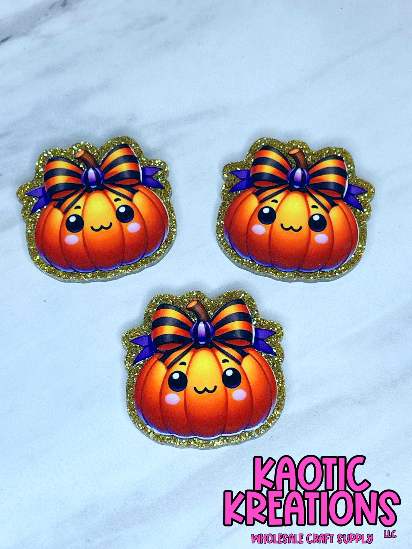 FLATBACK ACRYLIC CUTE PUMPKIN F650 (1ct)