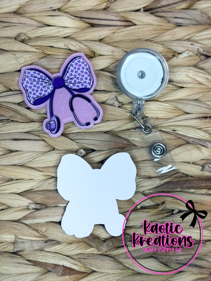 *CUSTOM* Flatback Acrylic Stethoscope Bow F218 (1ct)