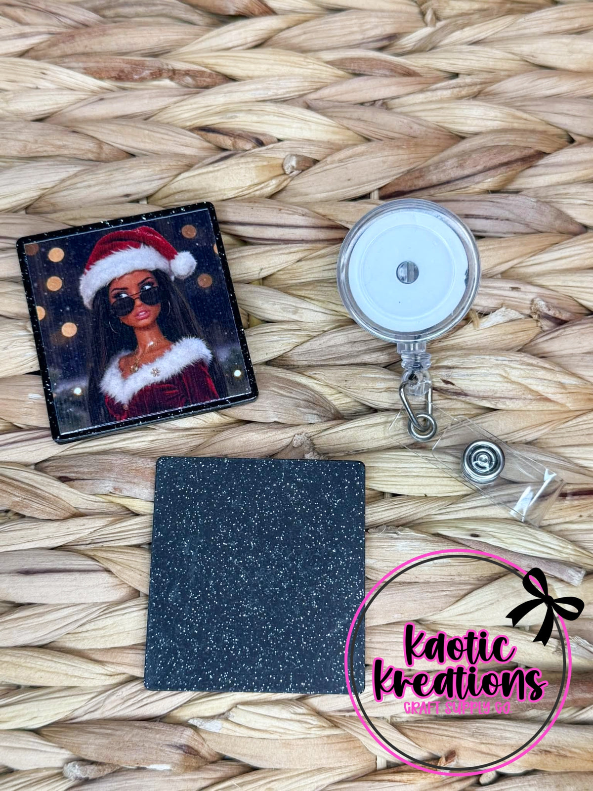 *CUSTOM* FLATBACK ACRYLIC CHRISTMAS BARBIE F725 (1ct)