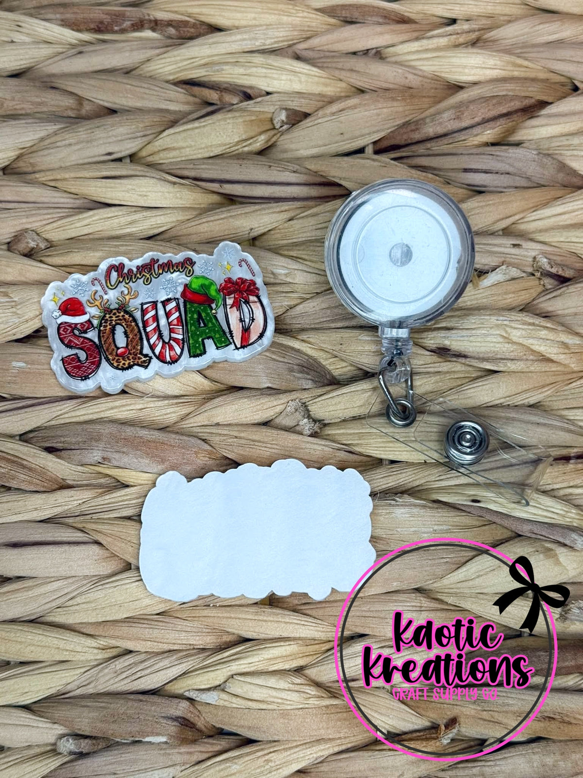 *CUSTOM* FLATBACK ACRYLIC CHRISTMAS SQUAD F237 (1ct)