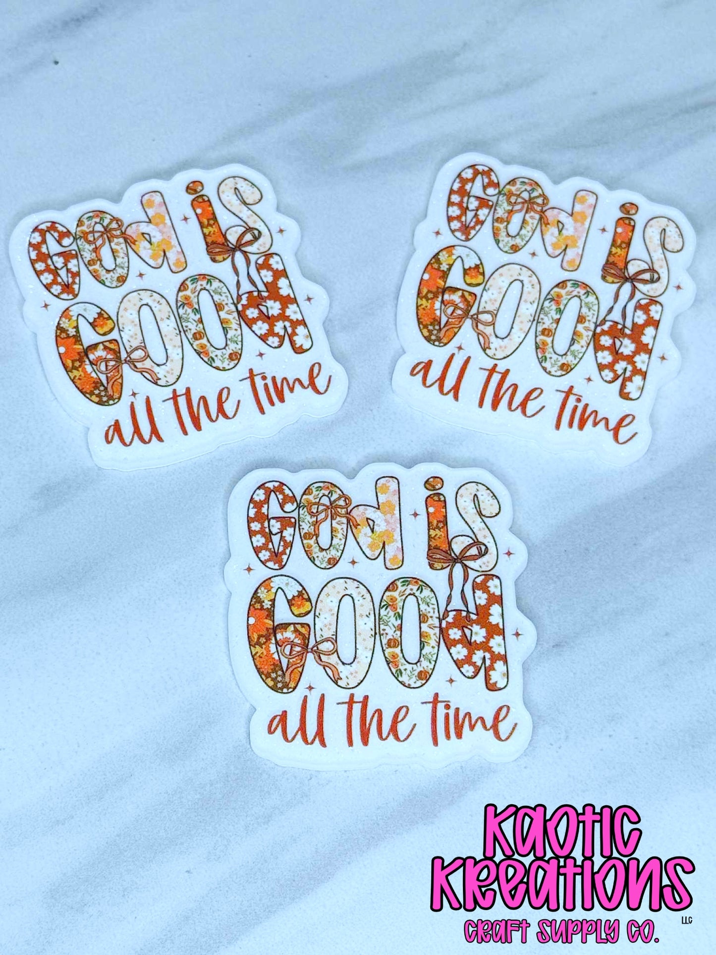 FLATBACK ACRYLIC GOD IS GOOD F281 (1ct)