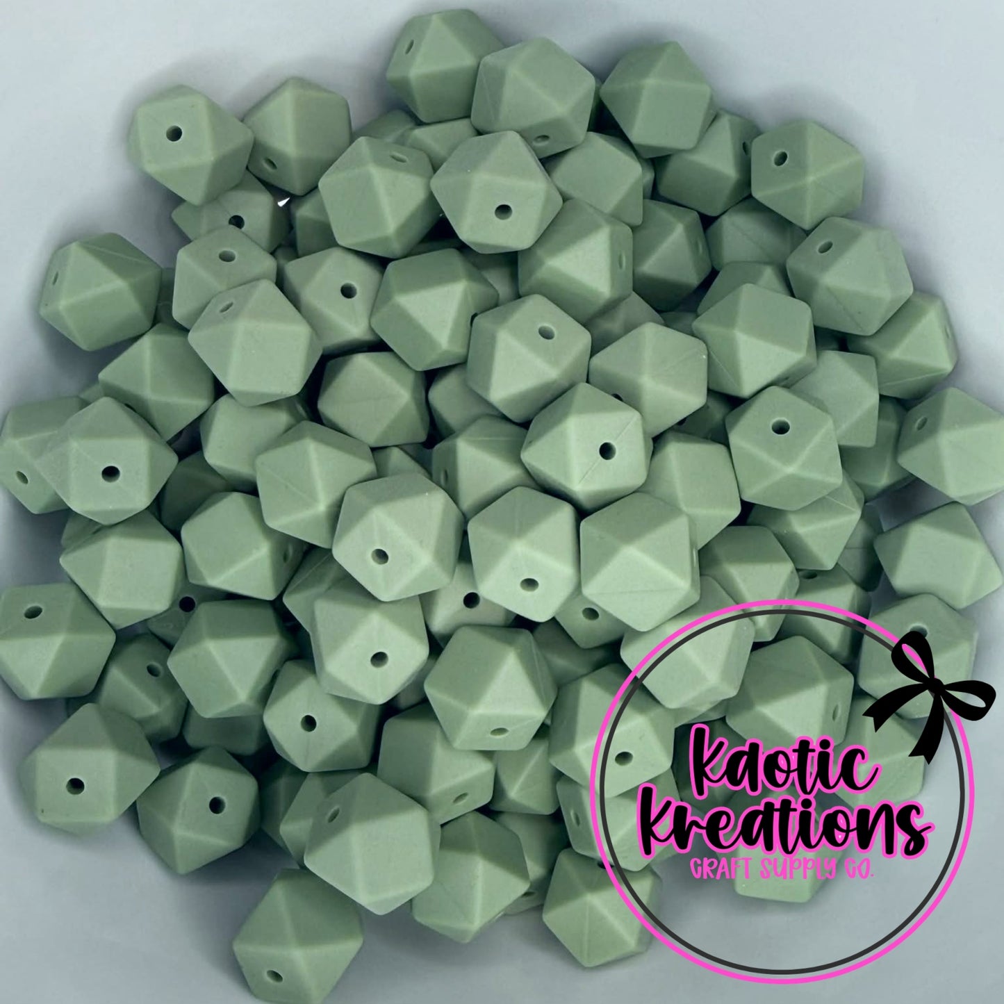14MM HEXAGON FRESH EUCALYPTUS #104 (10ct)