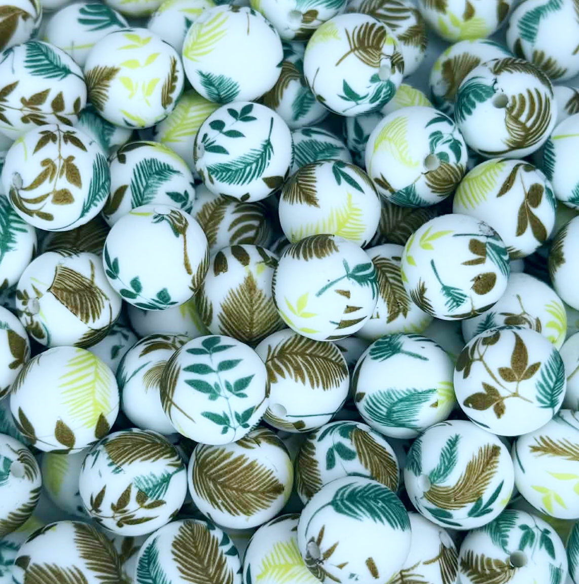 P718 BOHO LEAVES 15MM PRINT (1ct)