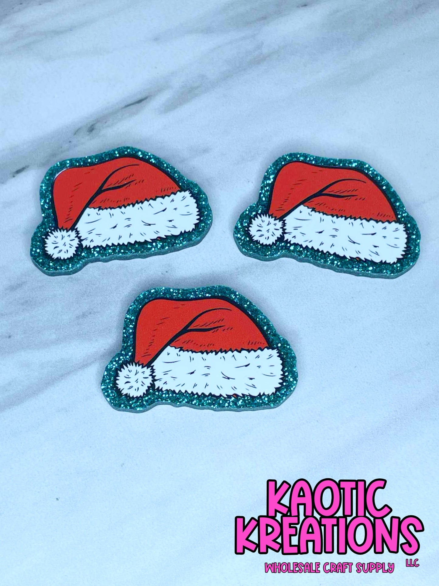 FLATBACK ACRYLIC SANTA HAT F645 (1ct)