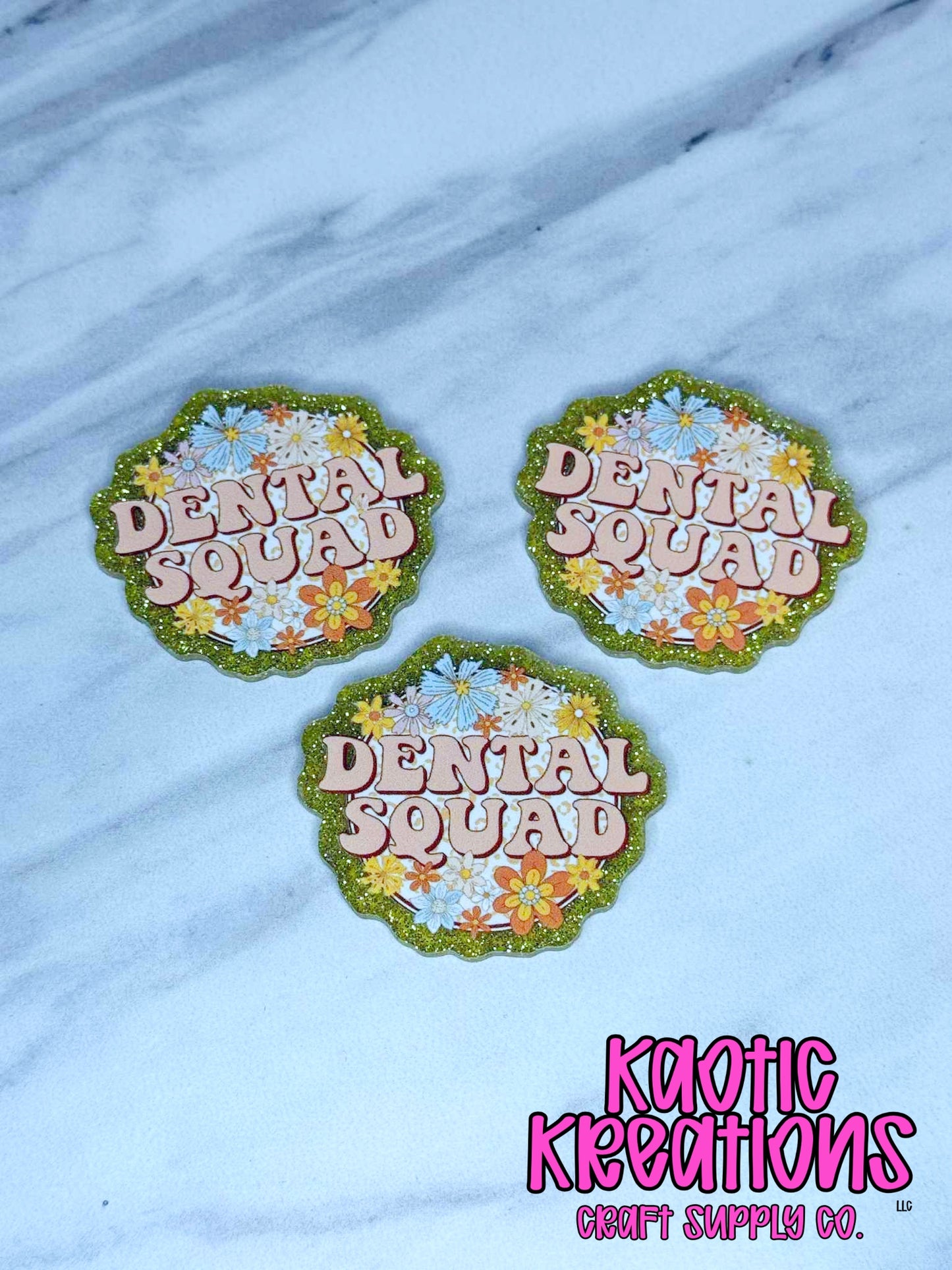 *CUSTOM* FLATBACK ACRYLIC DENTAL SQUAD F658 (1ct)