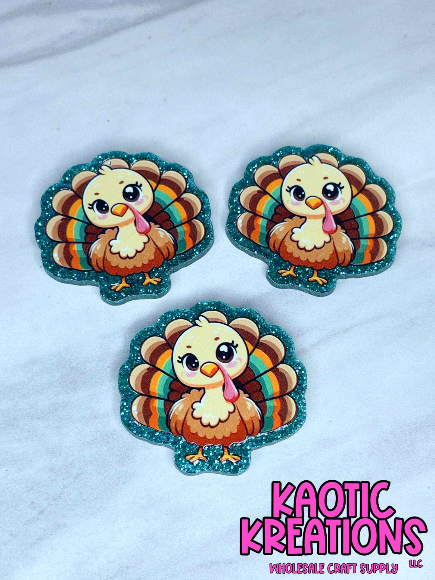 FLATBACK ACRYLIC TURKEY F496 (1ct)