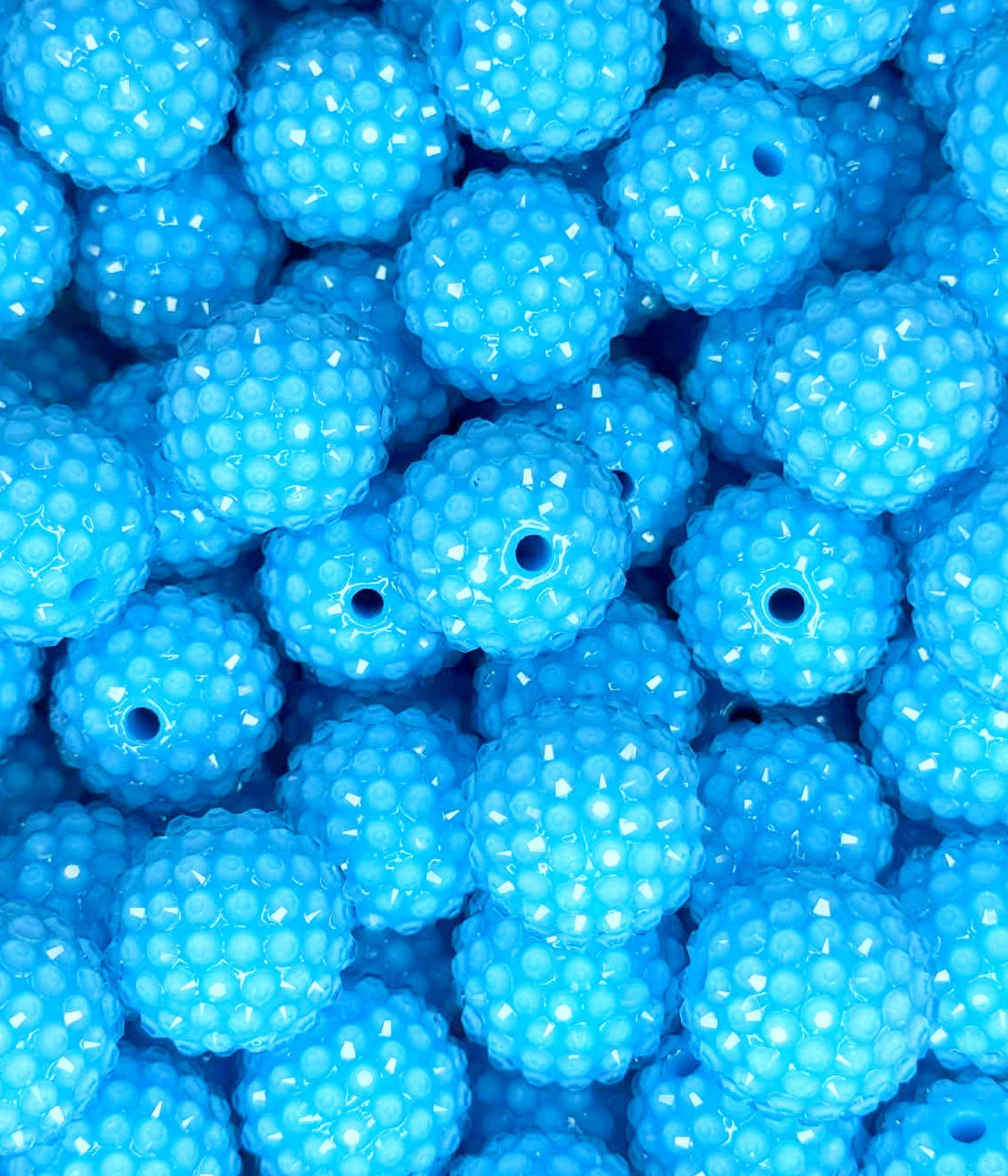 20MM JELLY RHINESTONE ACRYLIC BRIGHT BLUE (1ct)