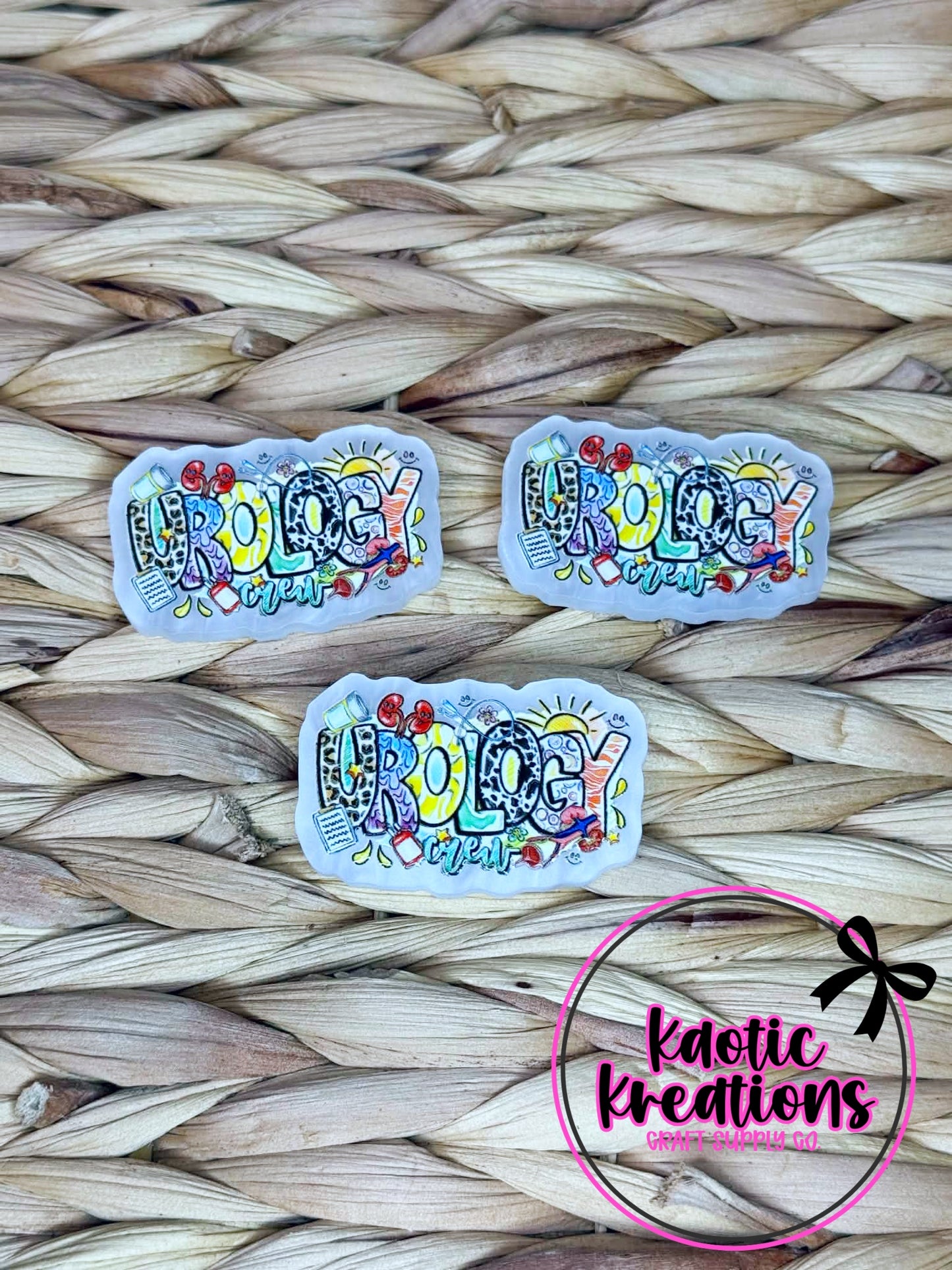 *CUSTOM* FLATBACK ACRYLIC 42mm X 26mm UROLOGY CREW F682 (1ct)