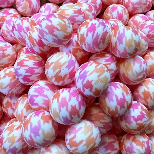 P445 SUMMER SPLASH HOUNDSTOOTH 15MM PRINT (1ct)