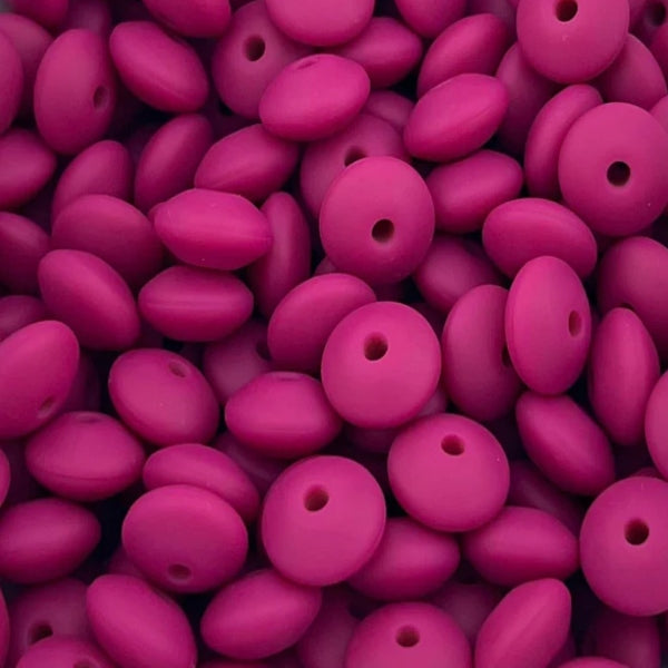 #214 12MM LENTIL RASPBERRY (1ct)