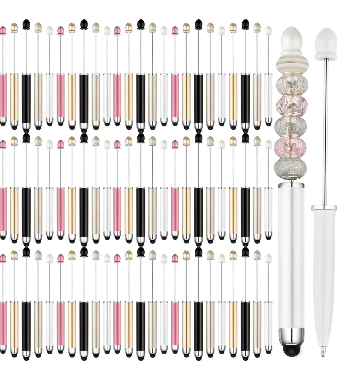 100PC BEADABLE 2n1 STYLUS PEN STARTER BUNDLE