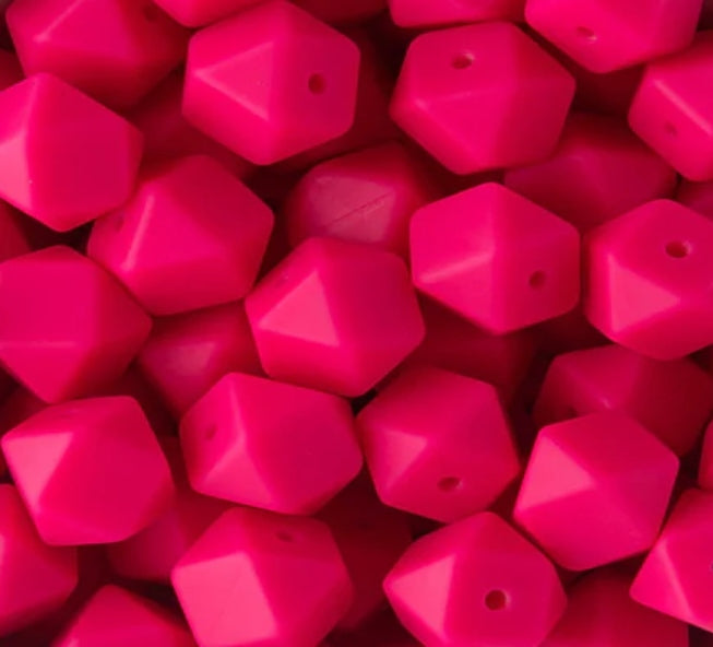 14MM HEXAGON MAGENTA #18 (1ct)