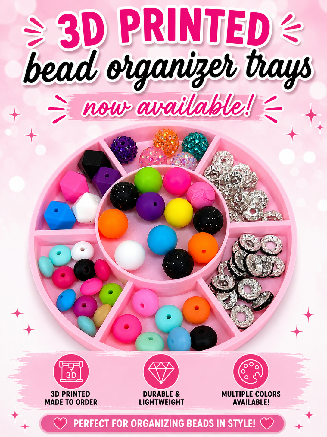 3D PRINTED BEAD ORGANIZER TRAY