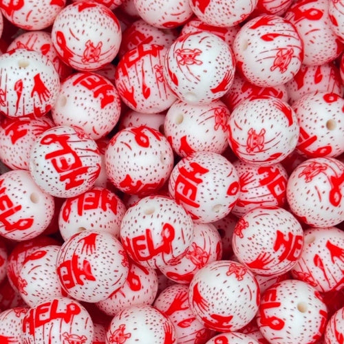 P418 BLOODY HELP 15MM PRINT (1ct)