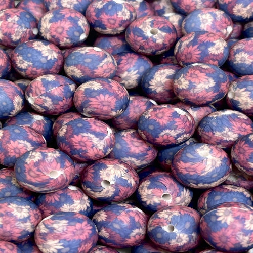 P451 BLUE BERRY FLORAL 15MM PRINT (1ct)