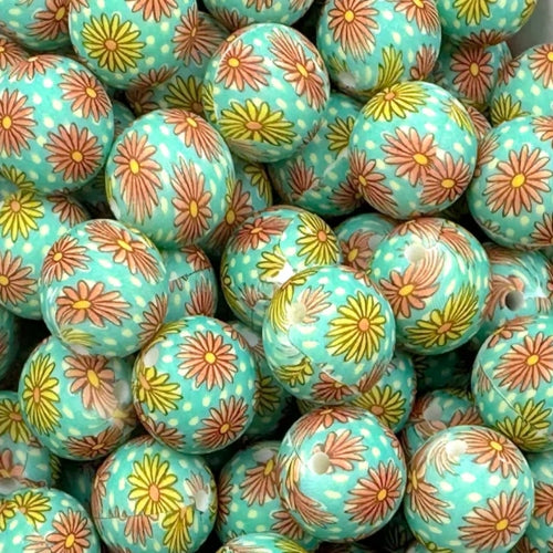 WHOLESALE PACK - P193 HAPPY DAISY 15MM PRINT (25ct)