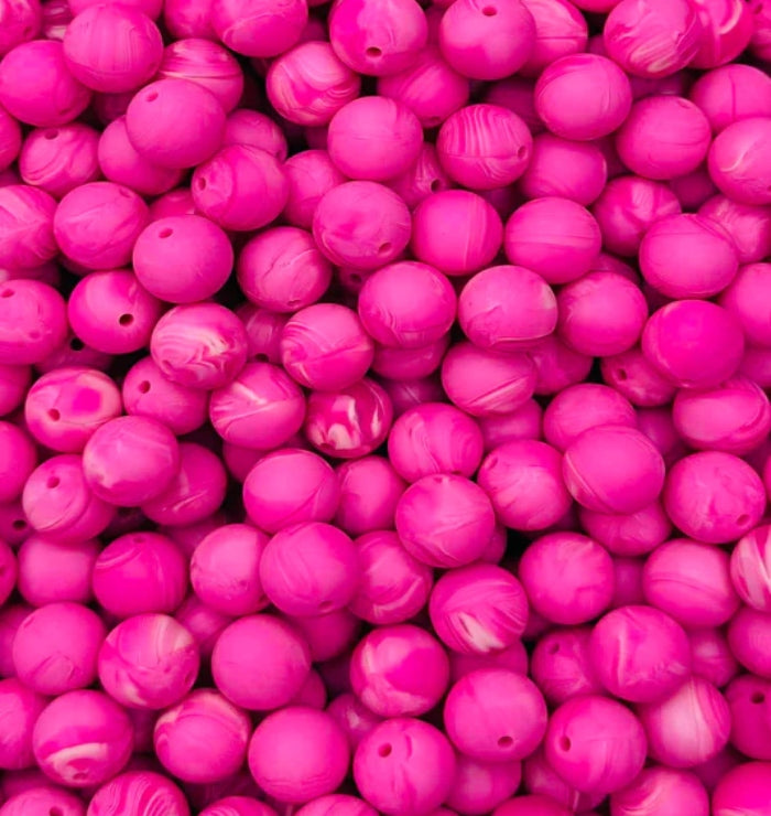 #124 THAT'S HAWT MARBLE 15MM SOLID (1ct)