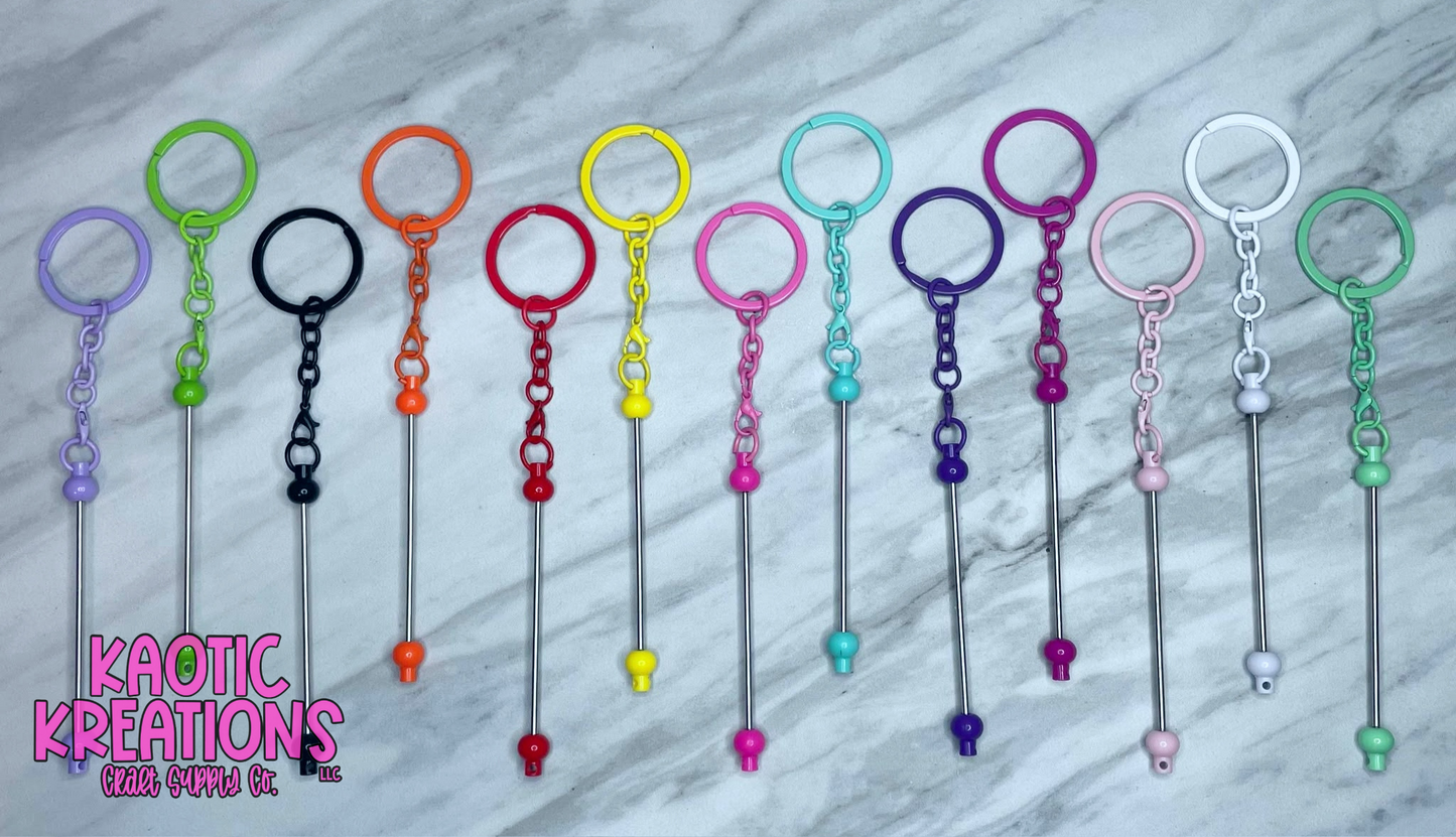 (DISCONTINUED) BEADABLE KEYCHAIN BAR - PLASTIC (1ct)