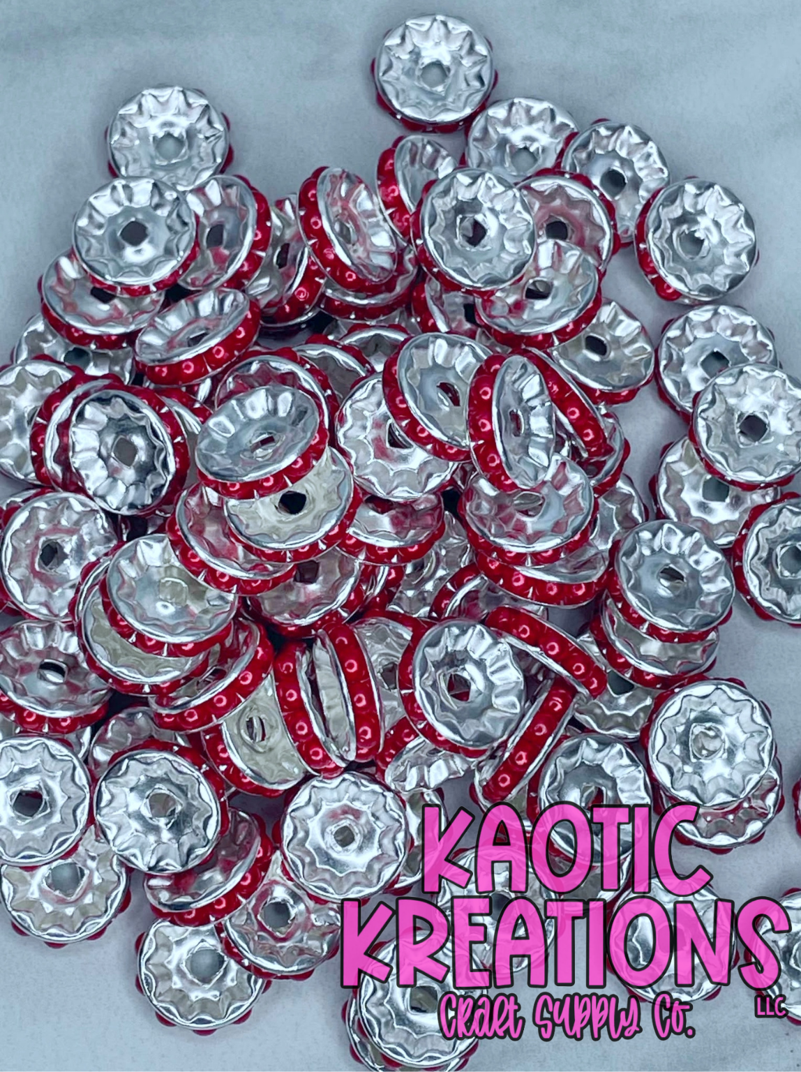 12MM PEARL SPACER RED (1ct)