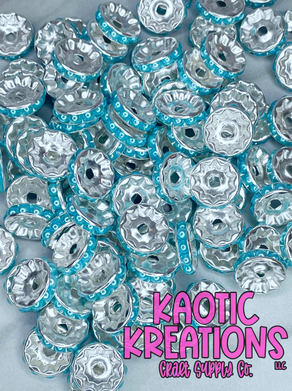 12MM PEARL SPACER AQUA BLUE (1ct)