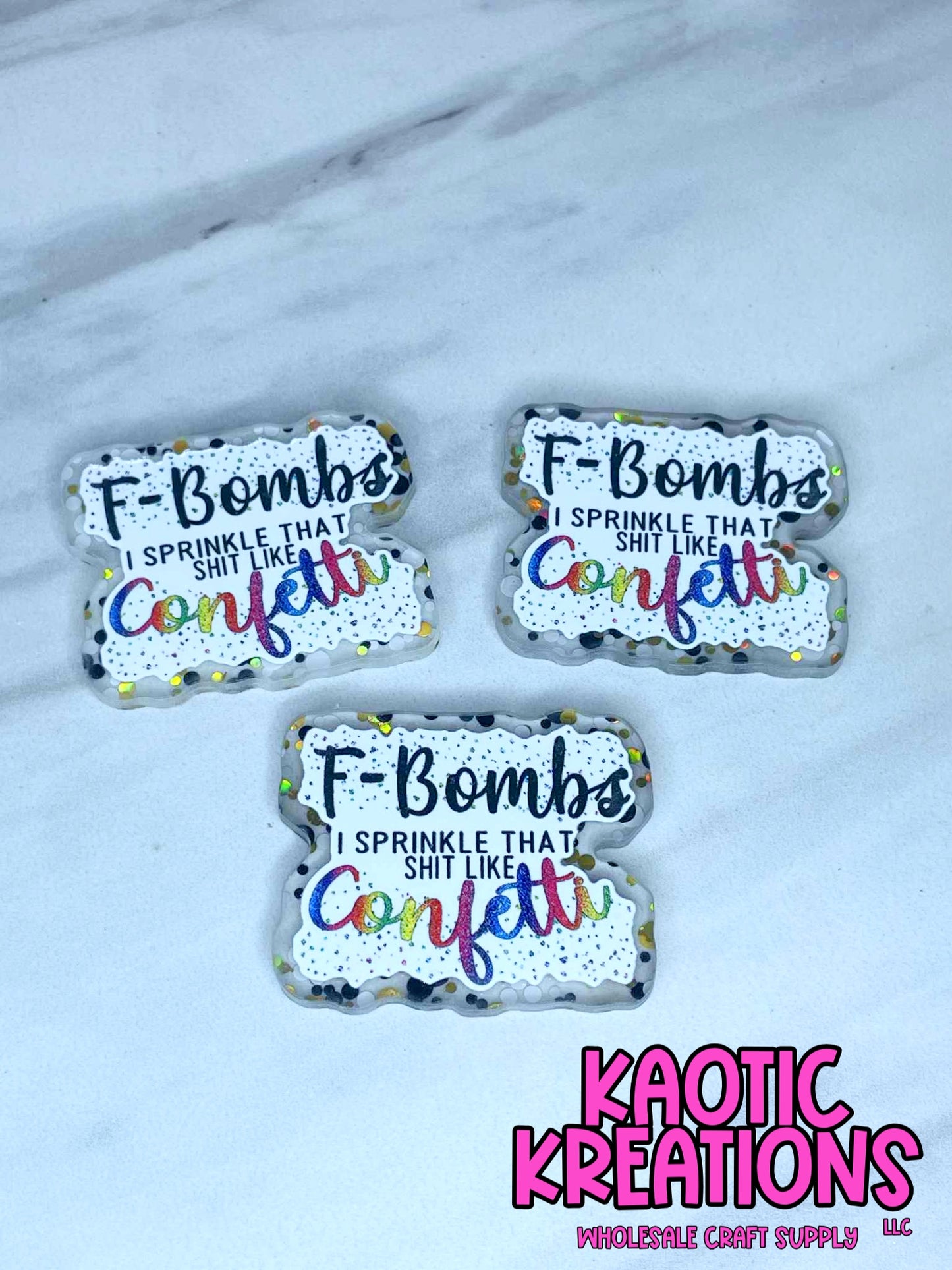 FLATBACK ACRYLIC F-BOMBS F511 (1ct)