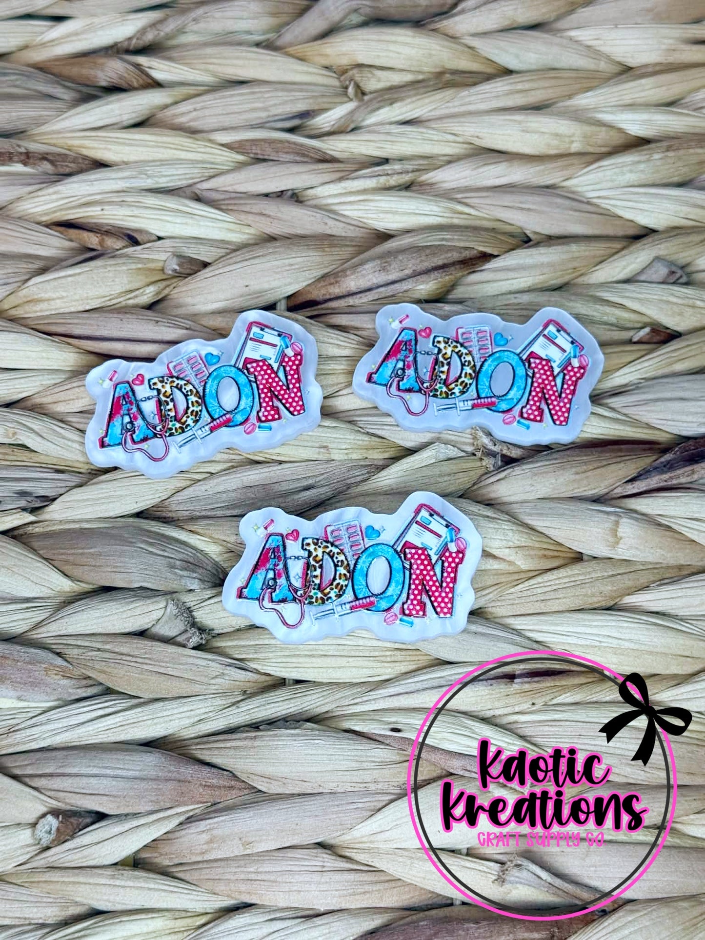 *CUSTOM* FLATBACK ACRYLIC 42mm X 25mm ADON F684 (1ct)