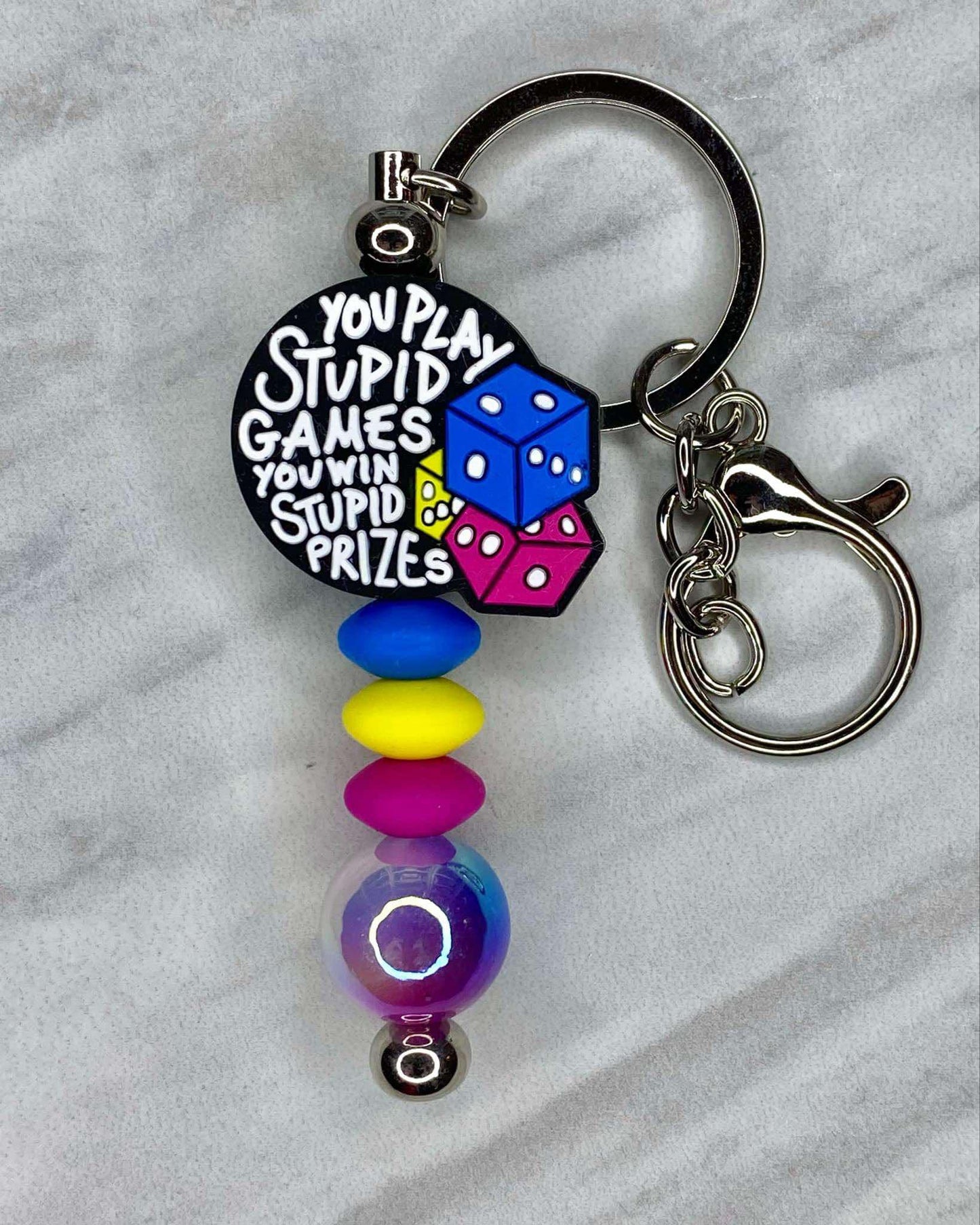 *KAELANN'S KREATION* PRE-MADE BEADED KEYCHAIN #4