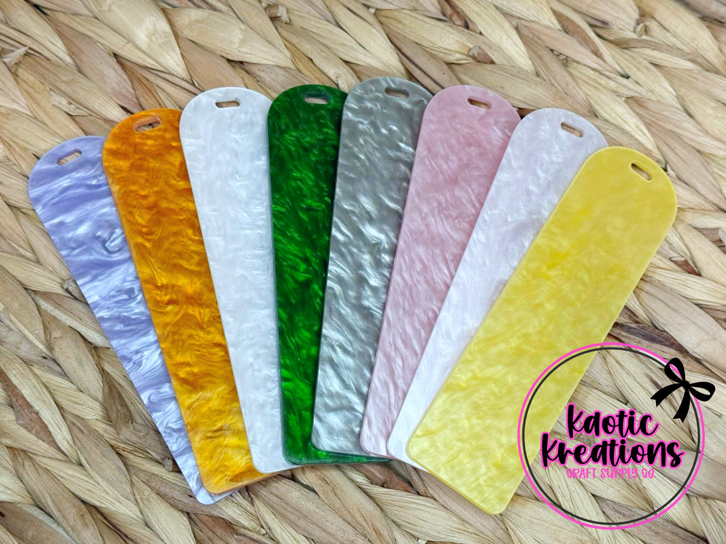 ACRYLIC BOOKMARK BLANK - SOLID SWIRL BACKGROUND (1ct)