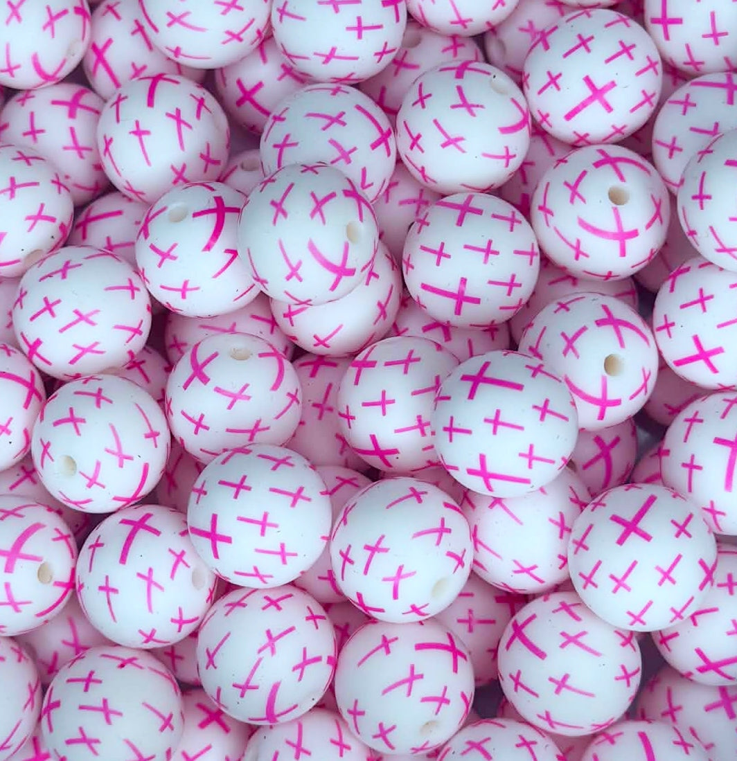 P713 PINK CROSS 15MM PRINT (1ct)