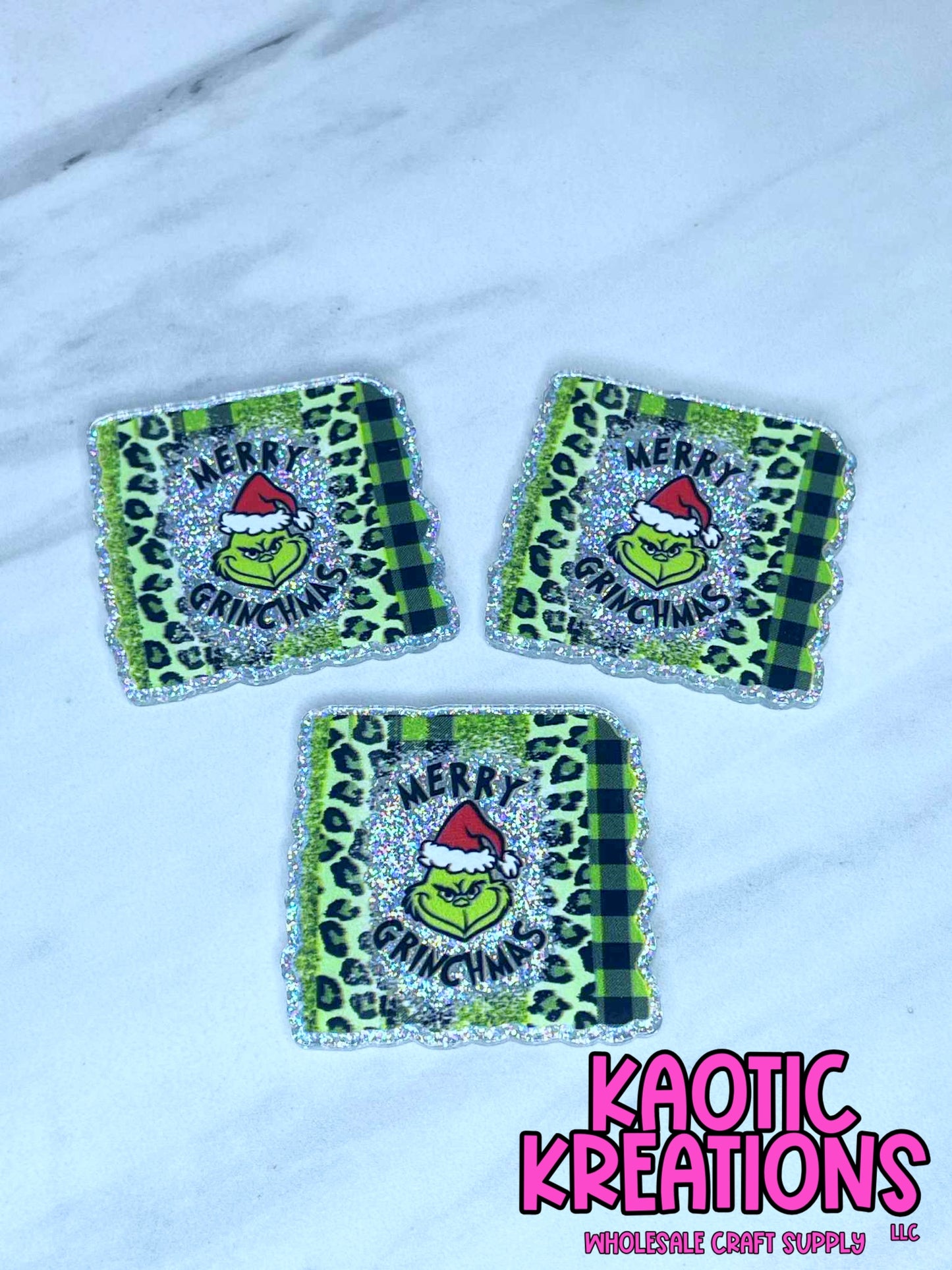 FLATBACK ACRYLIC MERRY GRINCHMAS F585 (1ct)