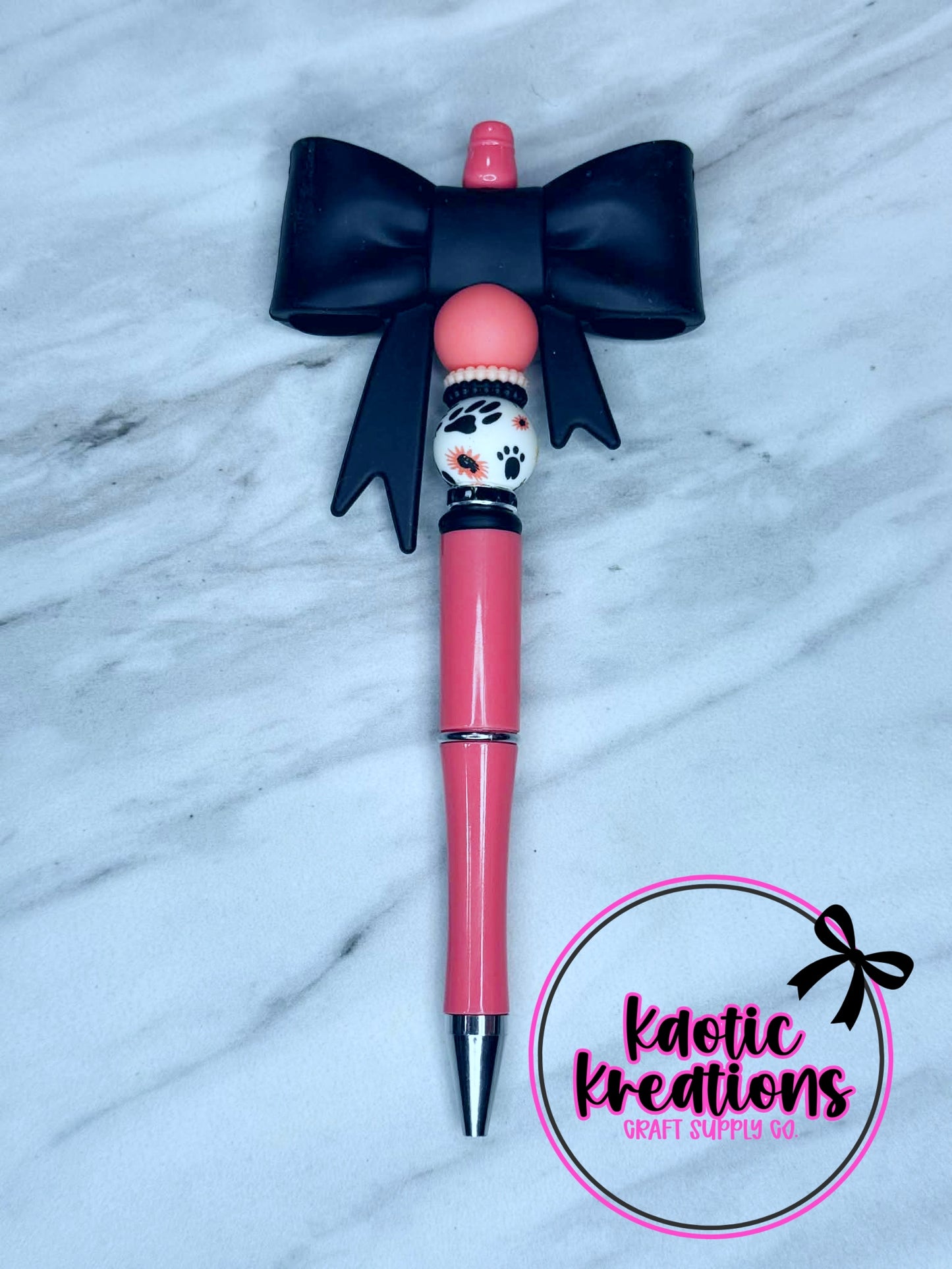 PRE-MADE BEADED PEN - JUMBO BOW BP2 (1ct)