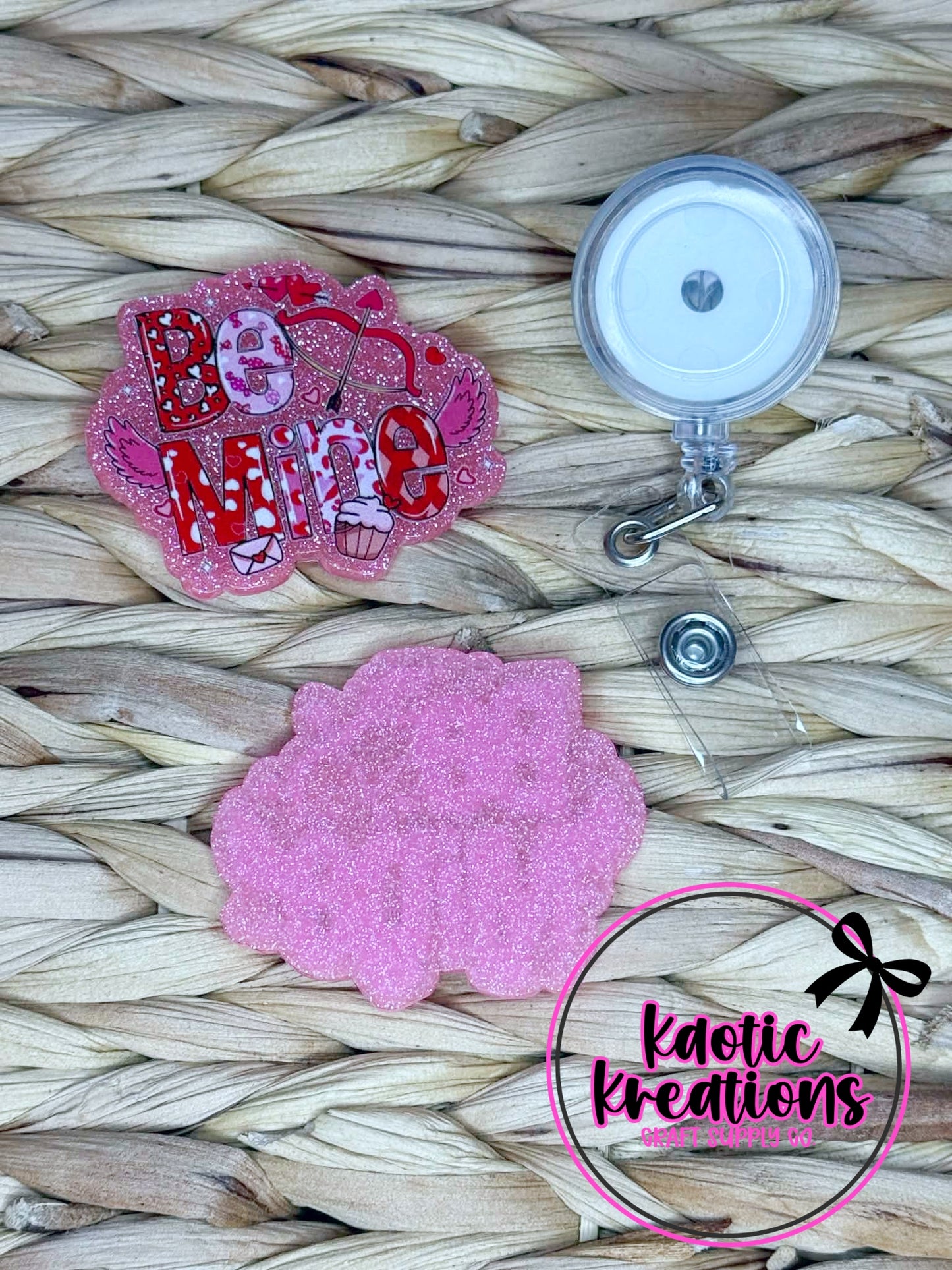 *CUSTOM* FLATBACK ACRYLIC 49mm X 42mm BE MINE F248 (1ct)