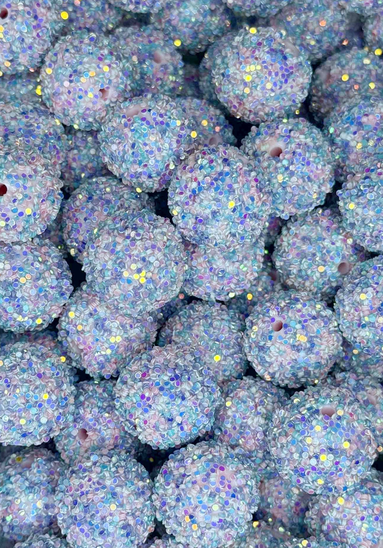 S7 20MM SUGAR SEQUIN BEAD COTTON CANDY (1ct)