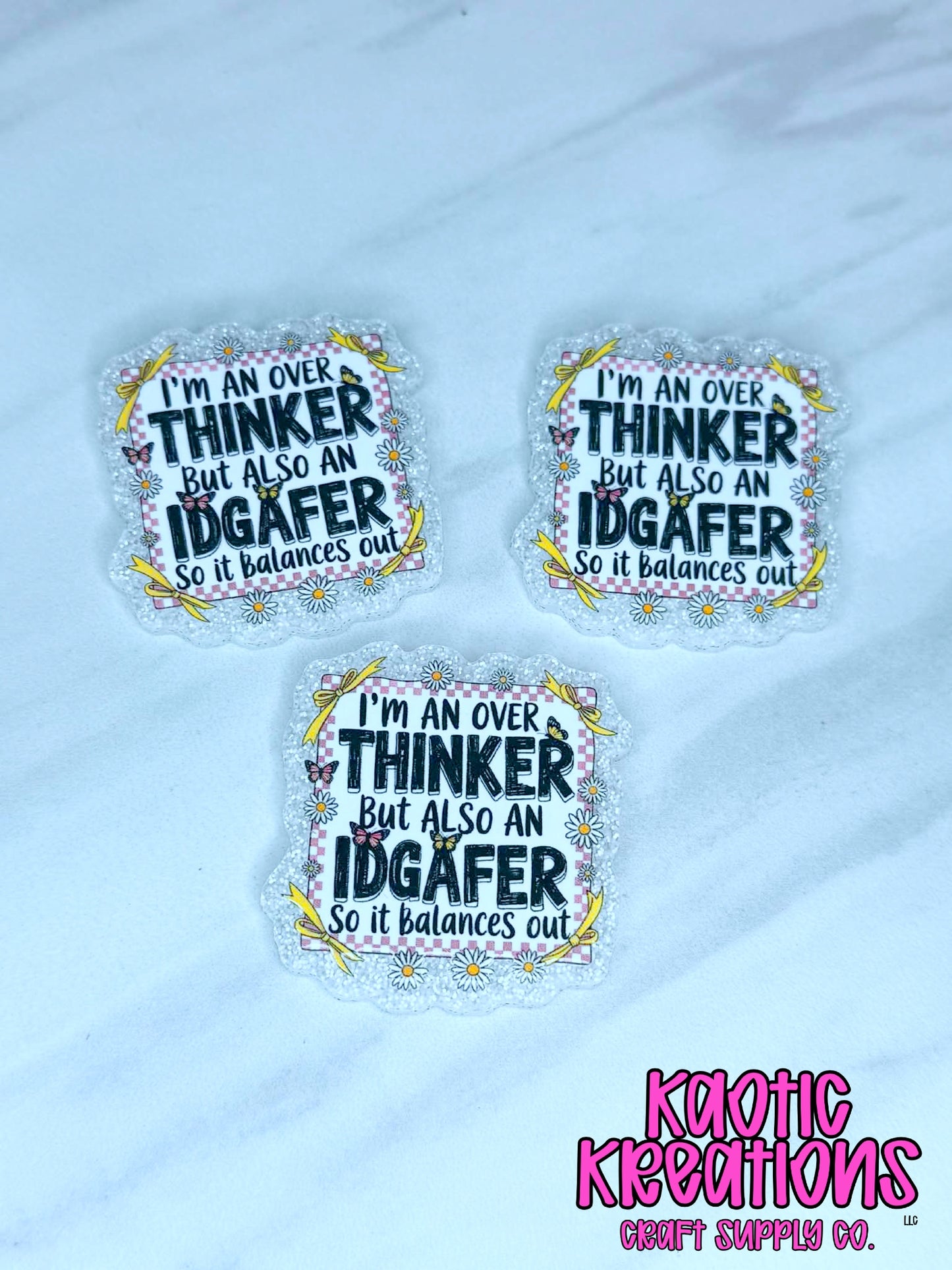 *CUSTOM* FLATBACK ACRYLIC IDGAFER F45 (1ct)