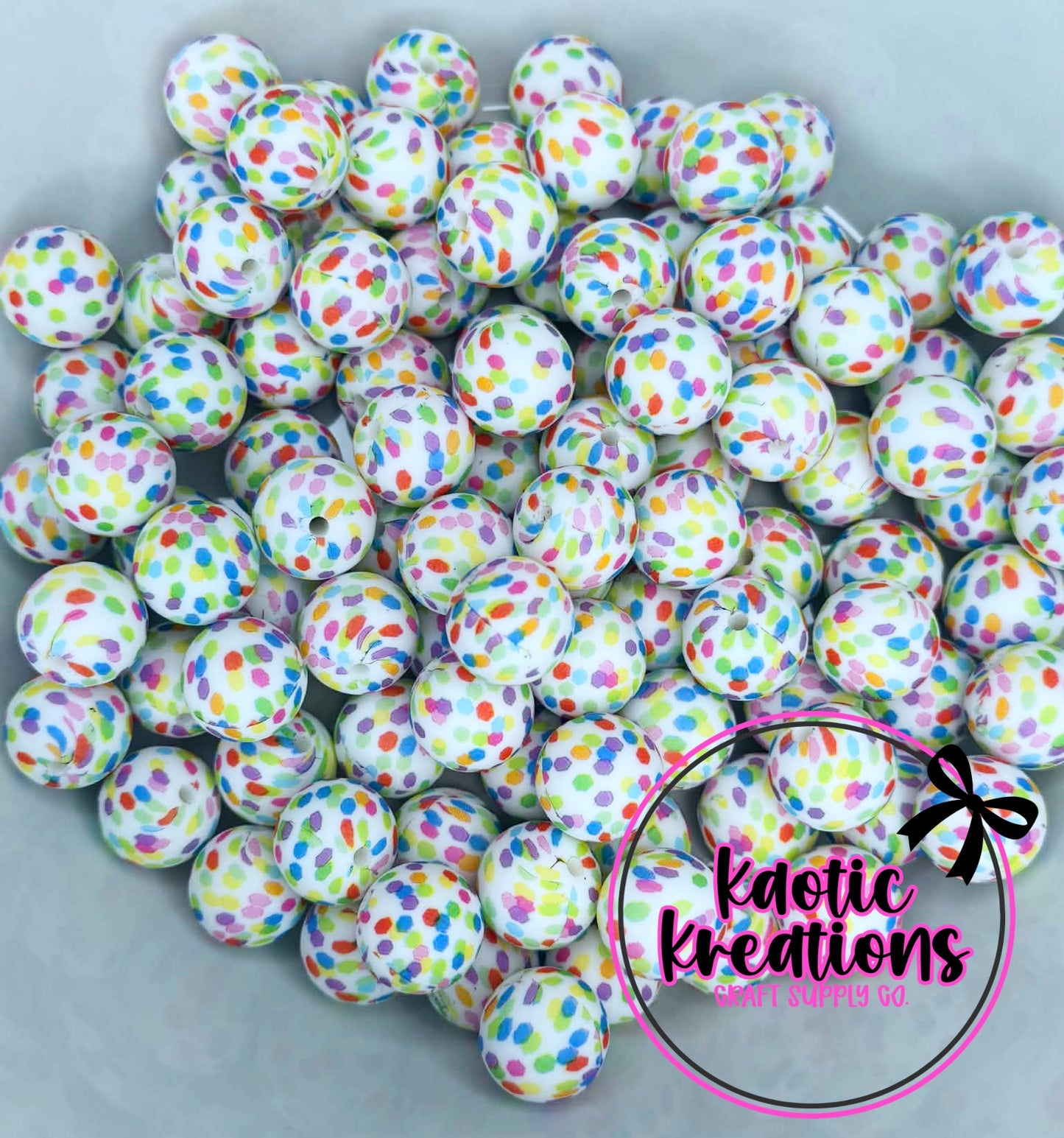 P735 COLORFUL DOTS 15MM PRINT (1ct)