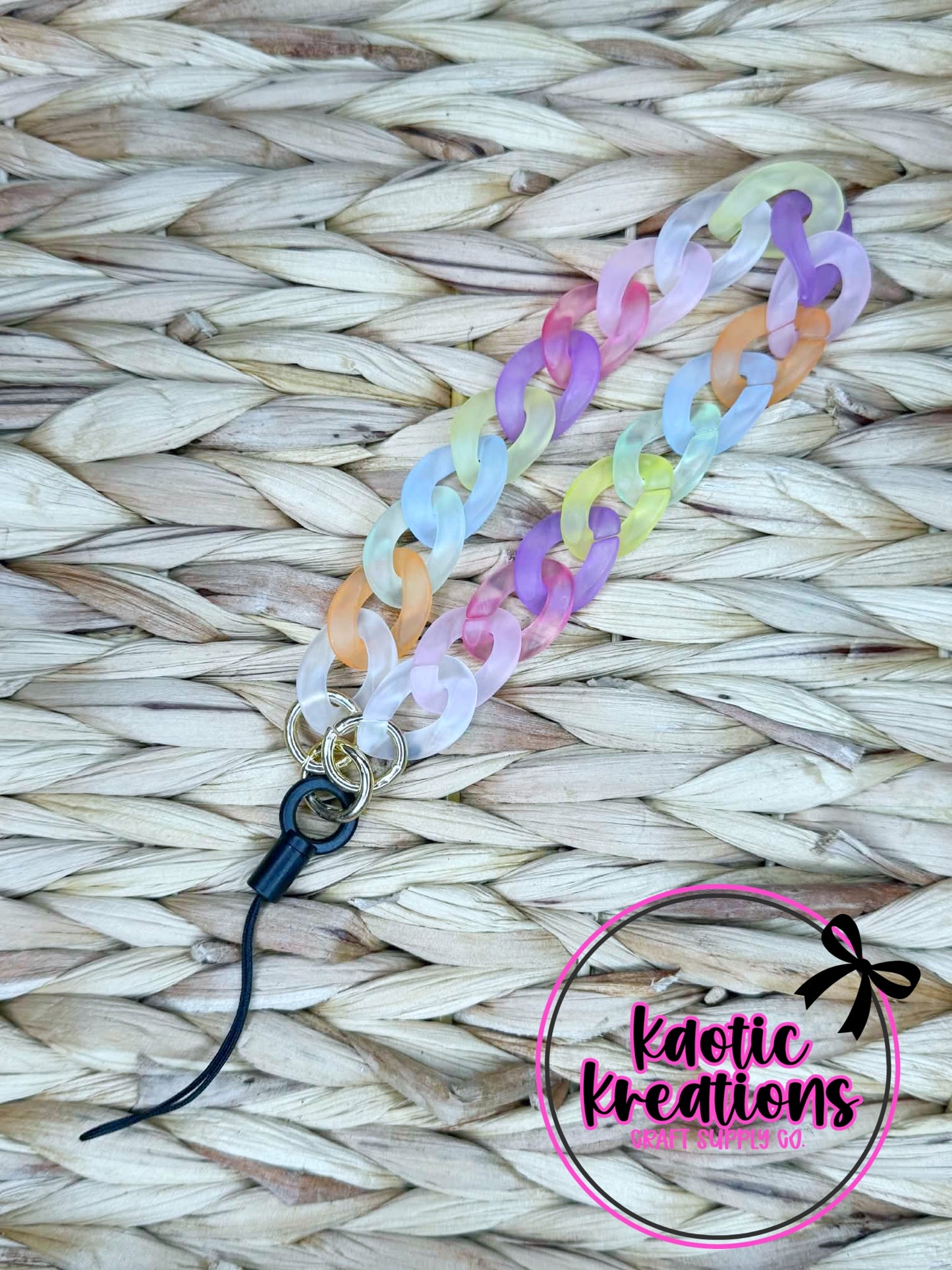 ACRYLIC PHONE STRAP WRISTLET - MULTI COLOR (1ct)