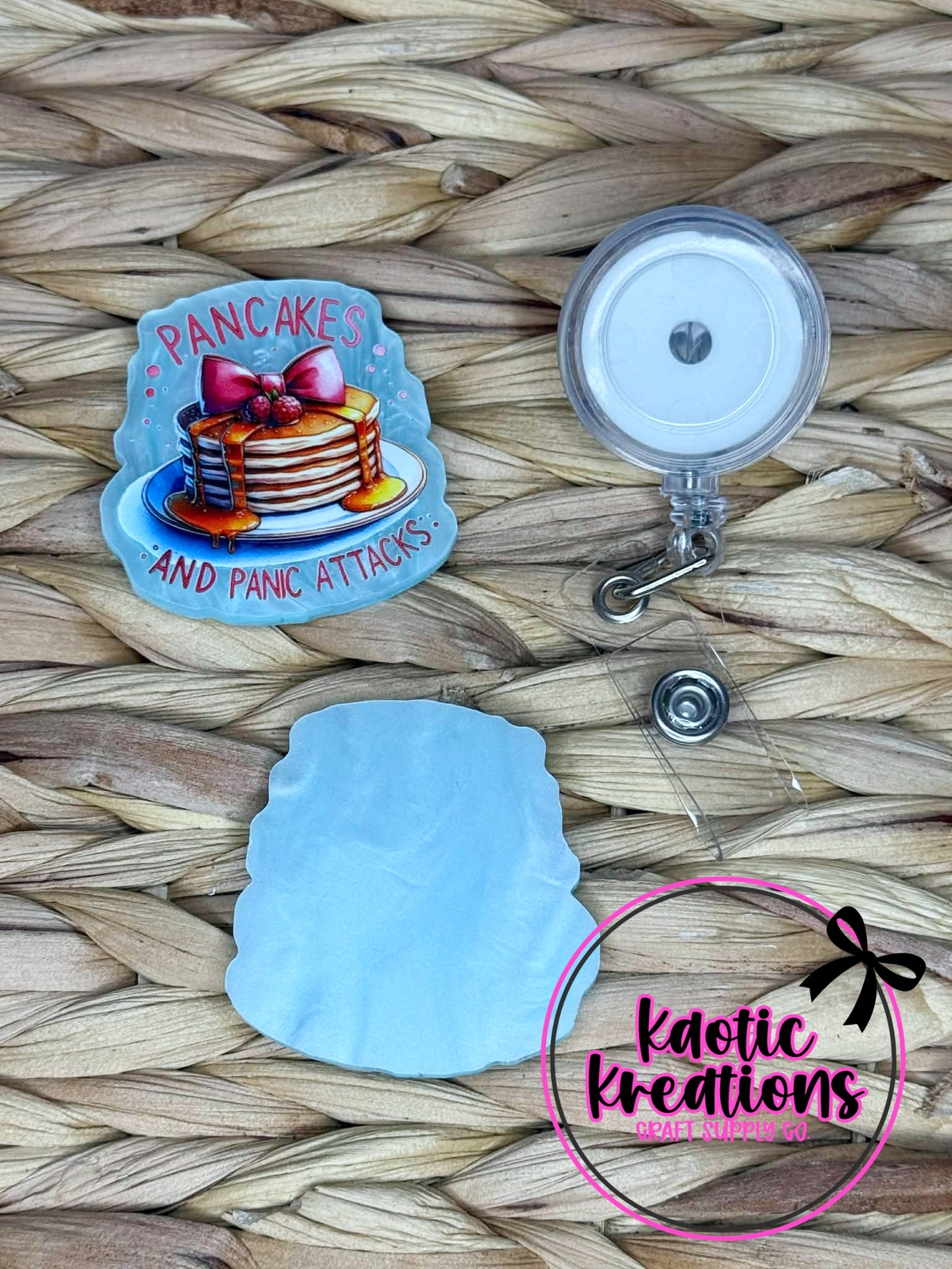 *CUSTOM* FLATBACK ACRYLIC 40mm X 42mm PANCAKES F214 (1ct)