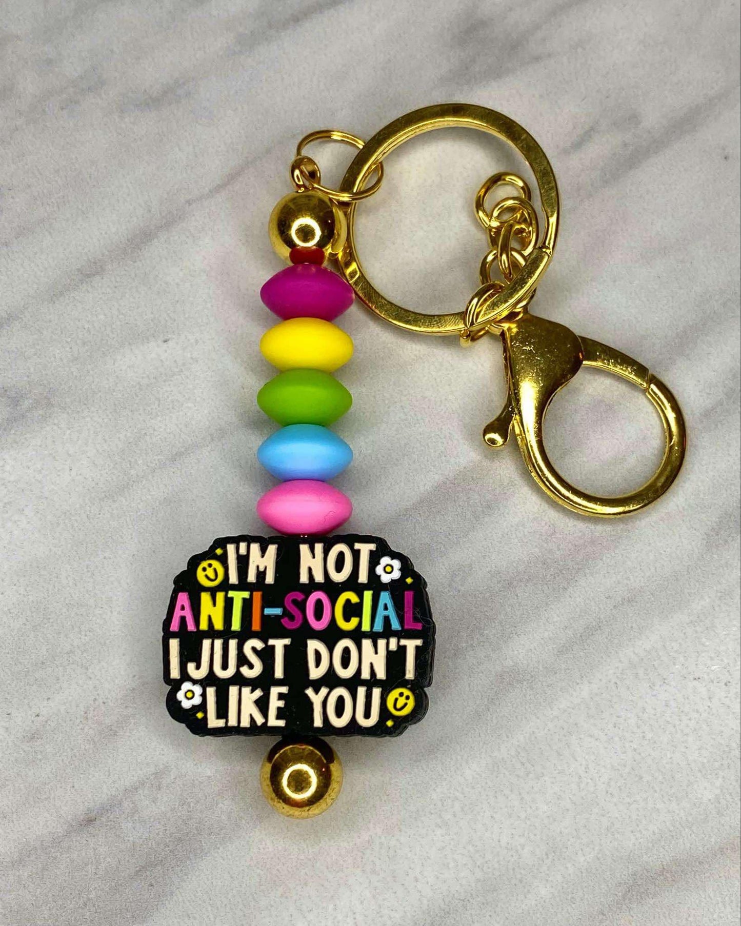 *KAELANN'S KREATION* PRE-MADE BEADED KEYCHAIN #5