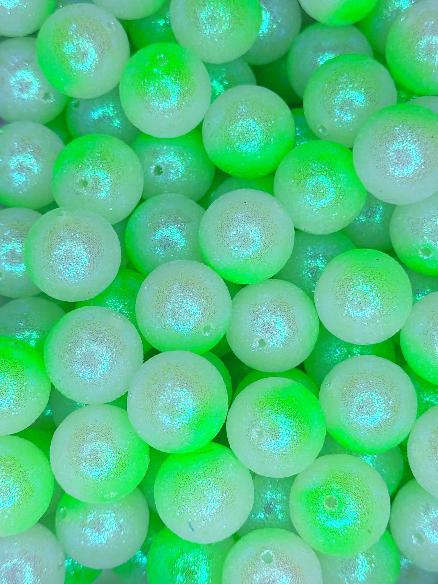 SUGAR SHIMMER ACRYLIC BEAD GREEN OMBRE (1ct)