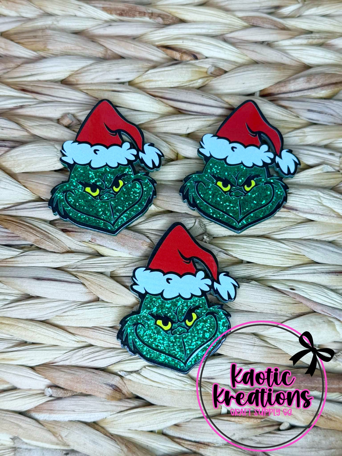 FLATBACK ACRYLIC GRINCH FACE F17 (1ct)