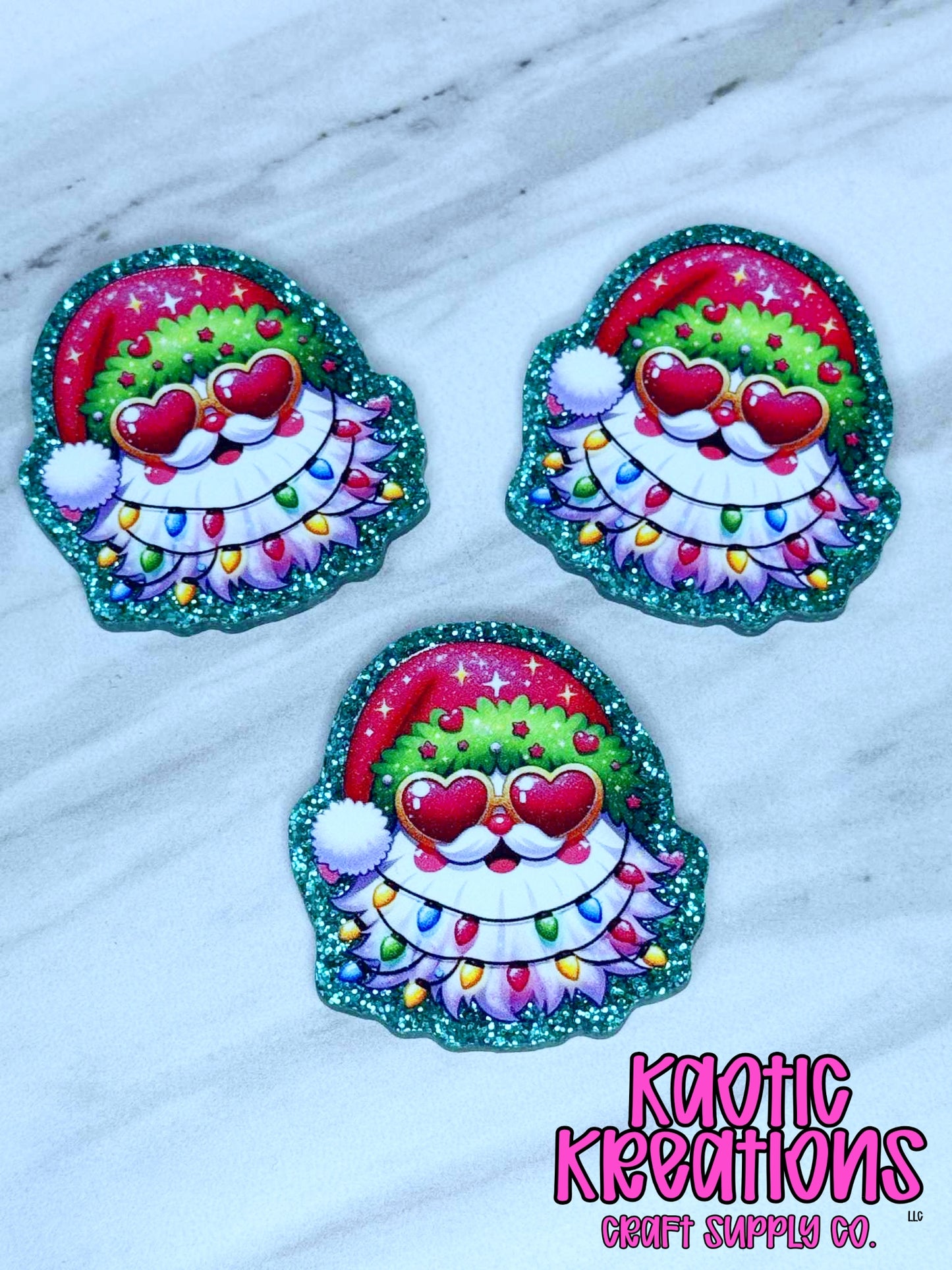 FLATBACK ACRYLIC SANTA F383 (1ct)