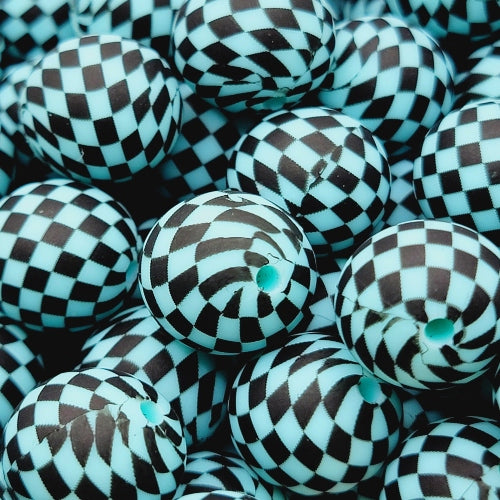 P629 AQUA CHECKERED 15MM PRINT (1ct)