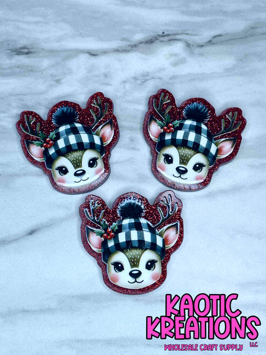 FLATBACK ACRYLIC REINDEER F453 (1ct)