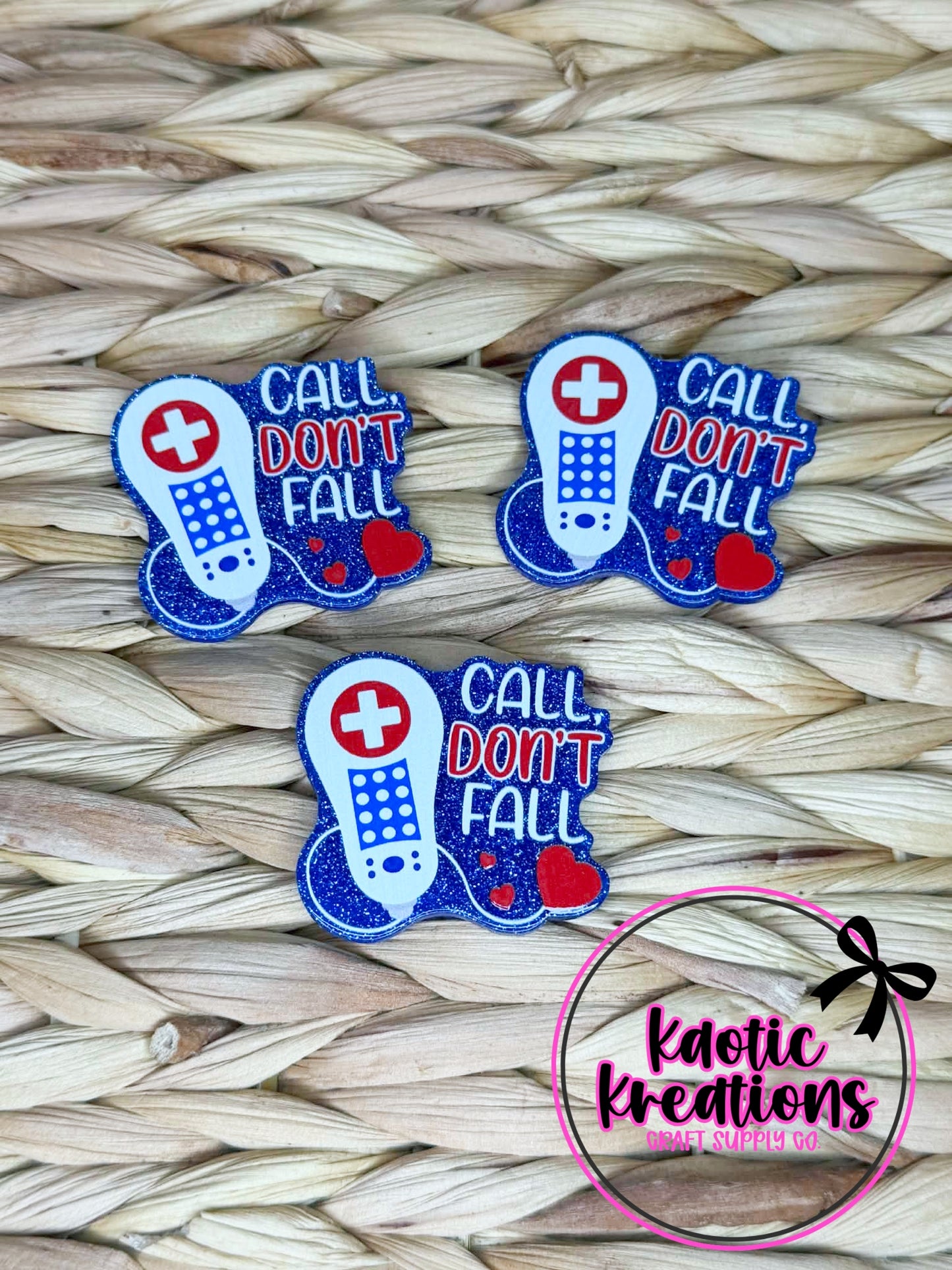 FLATBACK ACRYLIC CALL DON'T FALL F124 (1ct)