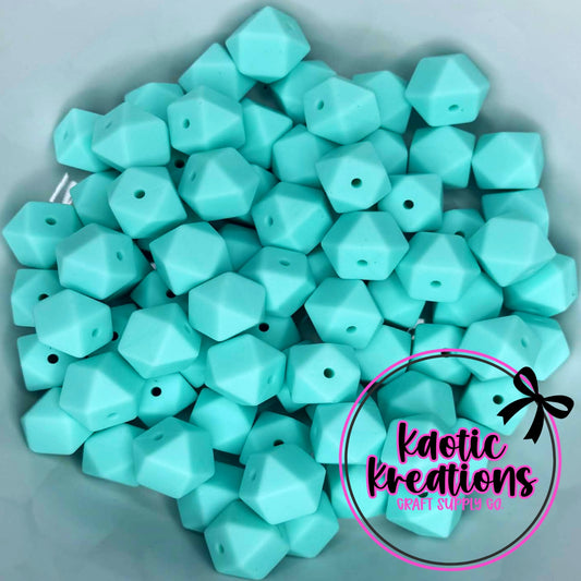 14MM HEXAGON SOFT CYAN #82 (1ct)
